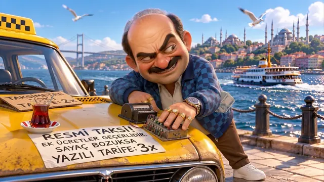 Taksici Hırt taksimetreyle oynuyor